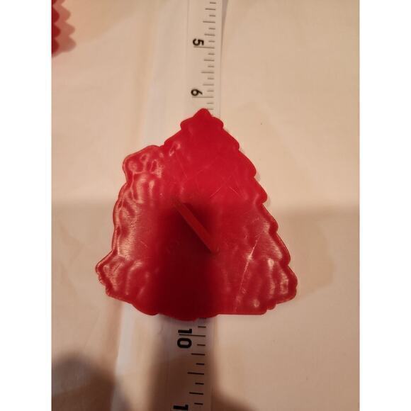 VTG Disney Mickey Mouse Santa Christmas Tree Cookie‎ Cutter Mold Red Plastic A1 - Picture 2 of 4